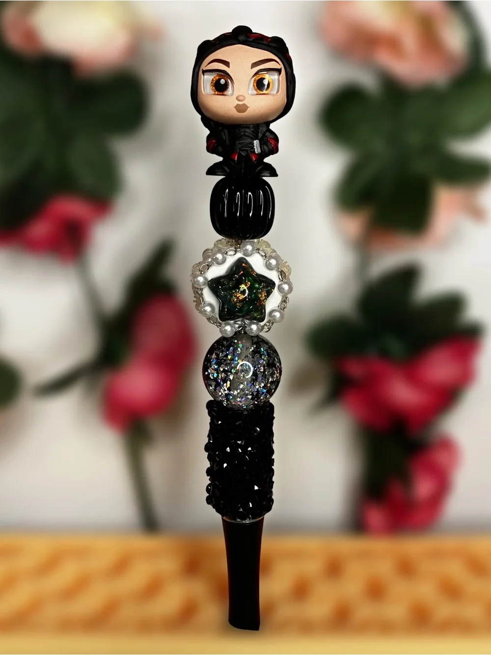 Handmade Beaded Pen with Star Wars Fennec Shand Doorable Topper